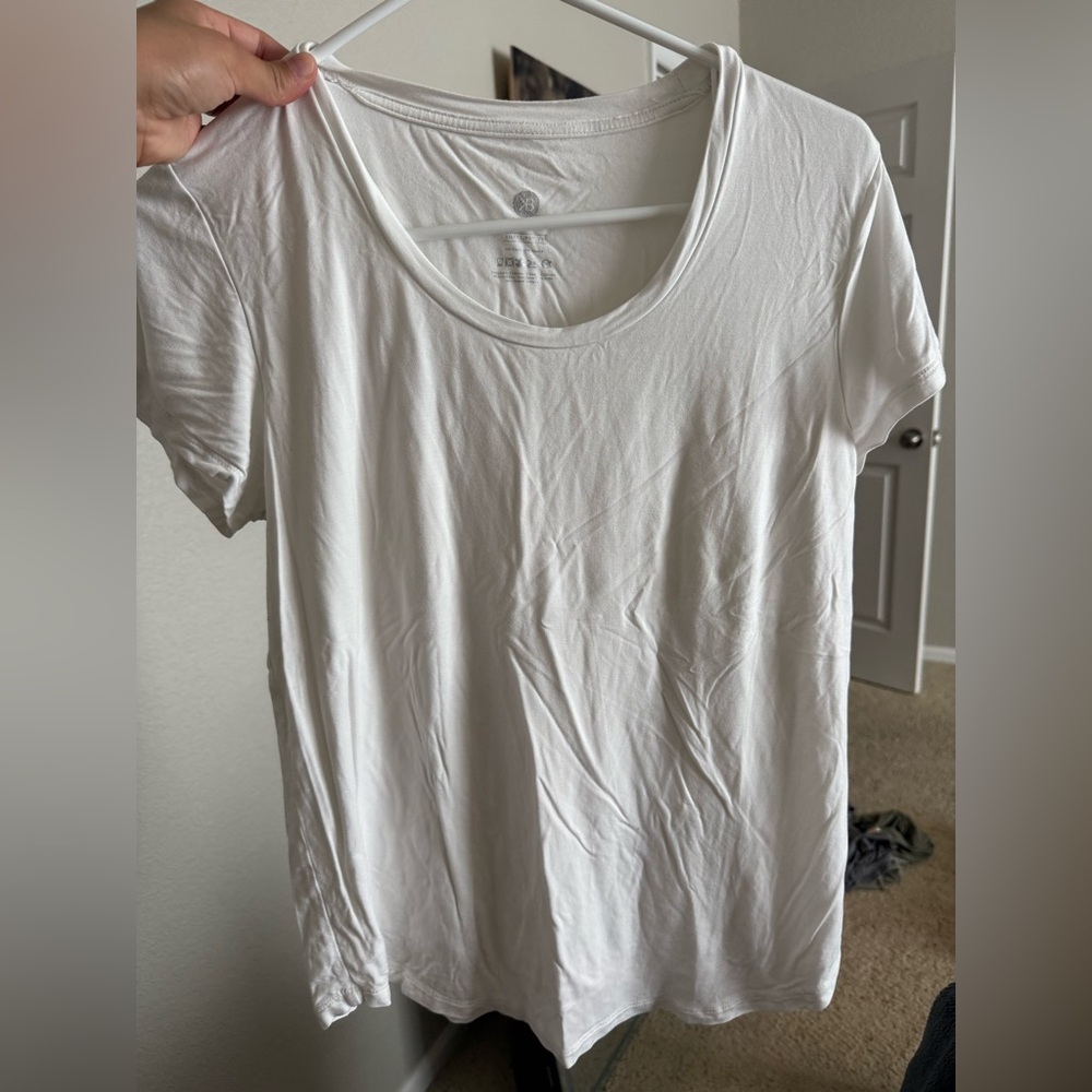 White Scoop Neck Women’s Nursing Tee